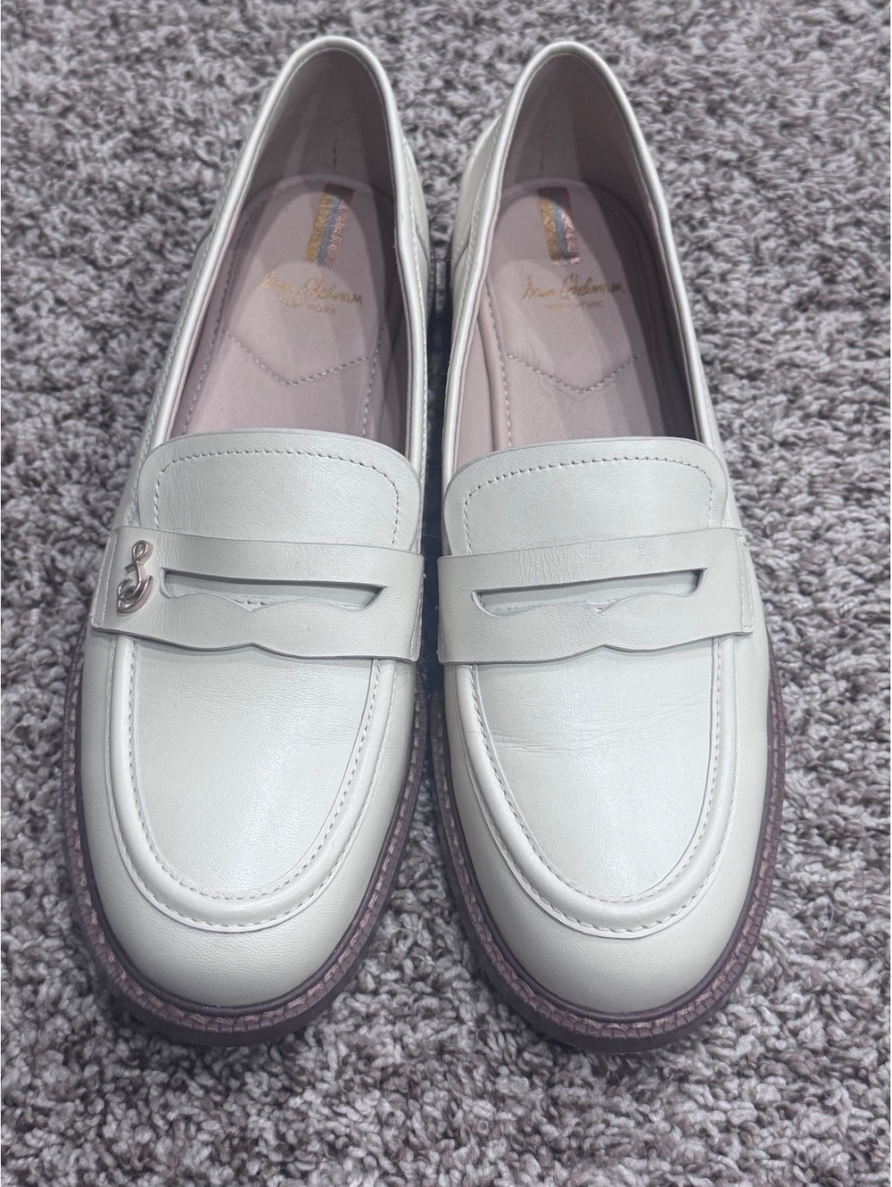 Sam Edelman beige Leather Loafers Women's Size 9
